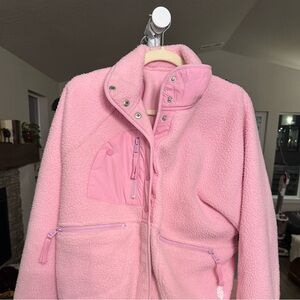 FP Movement by Free People Pink Teddy Jacket